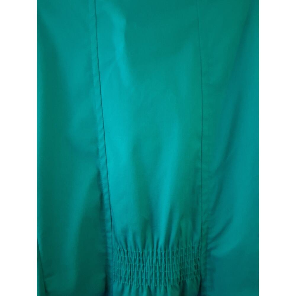 Motto Elegant Green Long-Sleeve Shirt Dress Shirred Waist Minimalist Capsule - Picture 6 of 8